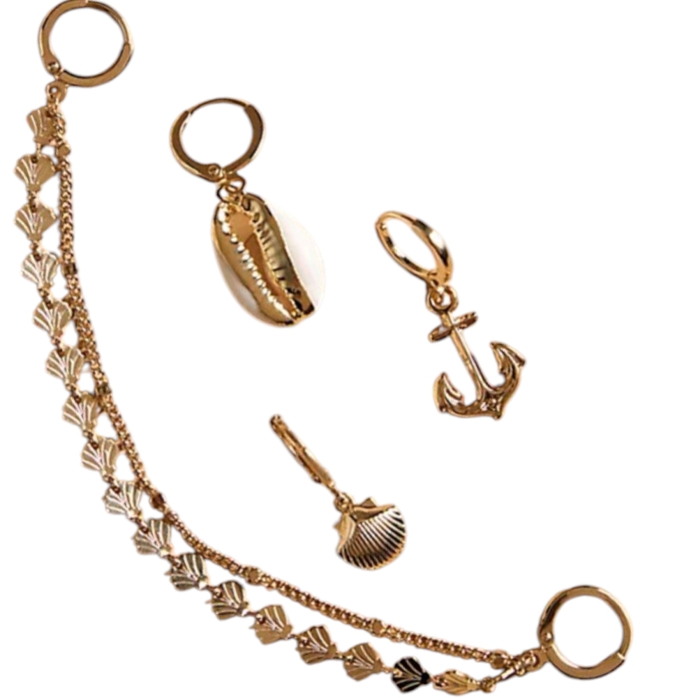 Anthropologie Icon Shoe Charm Set in Gold (Shell/Ocean) - Picture 3 of 4